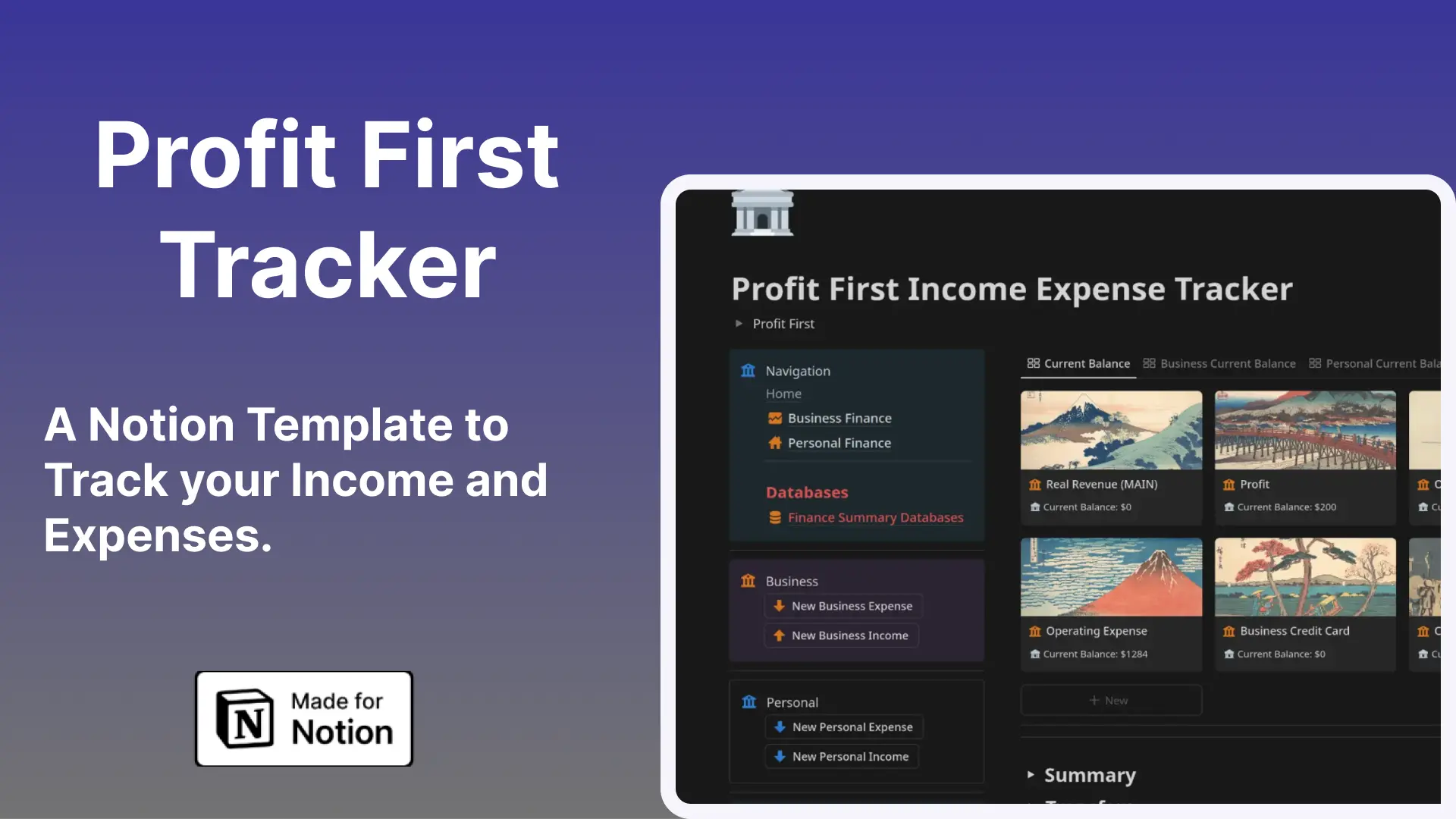 Profit First Tracker